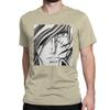 Men Albator Portrait Scar T Shirts Space Pirate Captain Harlock Pure Cotton Tops Novelty Short Sleeve Crewneck Tee Shirt T-Shirt