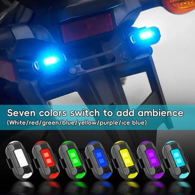 4X дистанционный светодиодный RGB предупреждающий фонарь для предотвращения столкновений, мини-магнитный сигнальный фонарь, стробоскоп для дрона, 7-цветный индикатор, лампа для мотоцикла