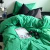 Ins Style Комплект постельного белья в скандинавском стиле, одинарный, двойной, плоский лист, пододеяльник, наволочка, мягкая микрофибра, полный размер Queen Size, постельное белье