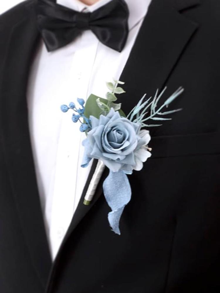 2 шт., набор из запястья, браслета и бутоньерки для свадьбы, подружки невесты, матери, бабушки, для девичника, свадьбы, искусственных роз, цветов, выпускного вечера