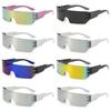 8PCS New Trends Y2K Sunglasses Women Men Fashion Punk Frameless Sun Glasses One-Piece Lenses Sports Goggle UV400