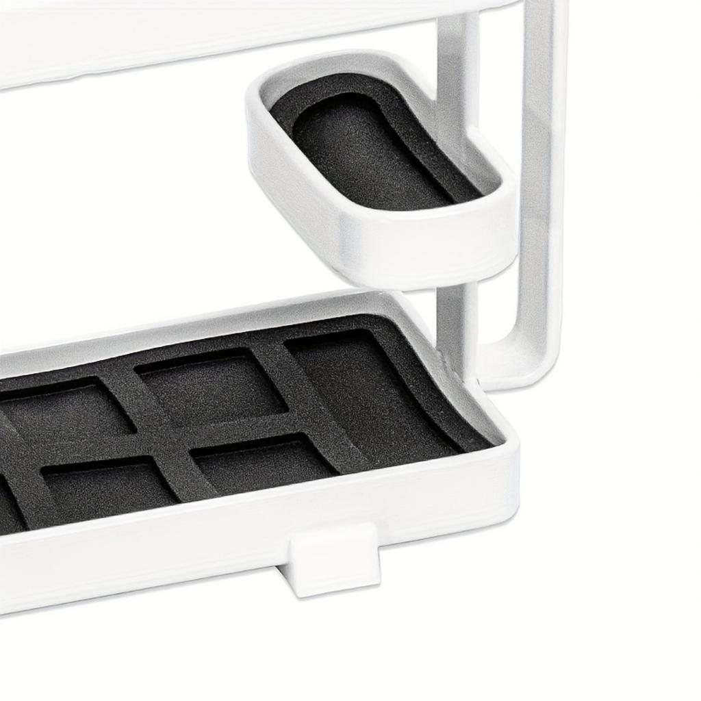 Подставка для зубных щеток на столешницу с органайзером для ванной комнаты — компактное и легкое в уходе место для хранения зубной пасты и чашек в туалетной комнате