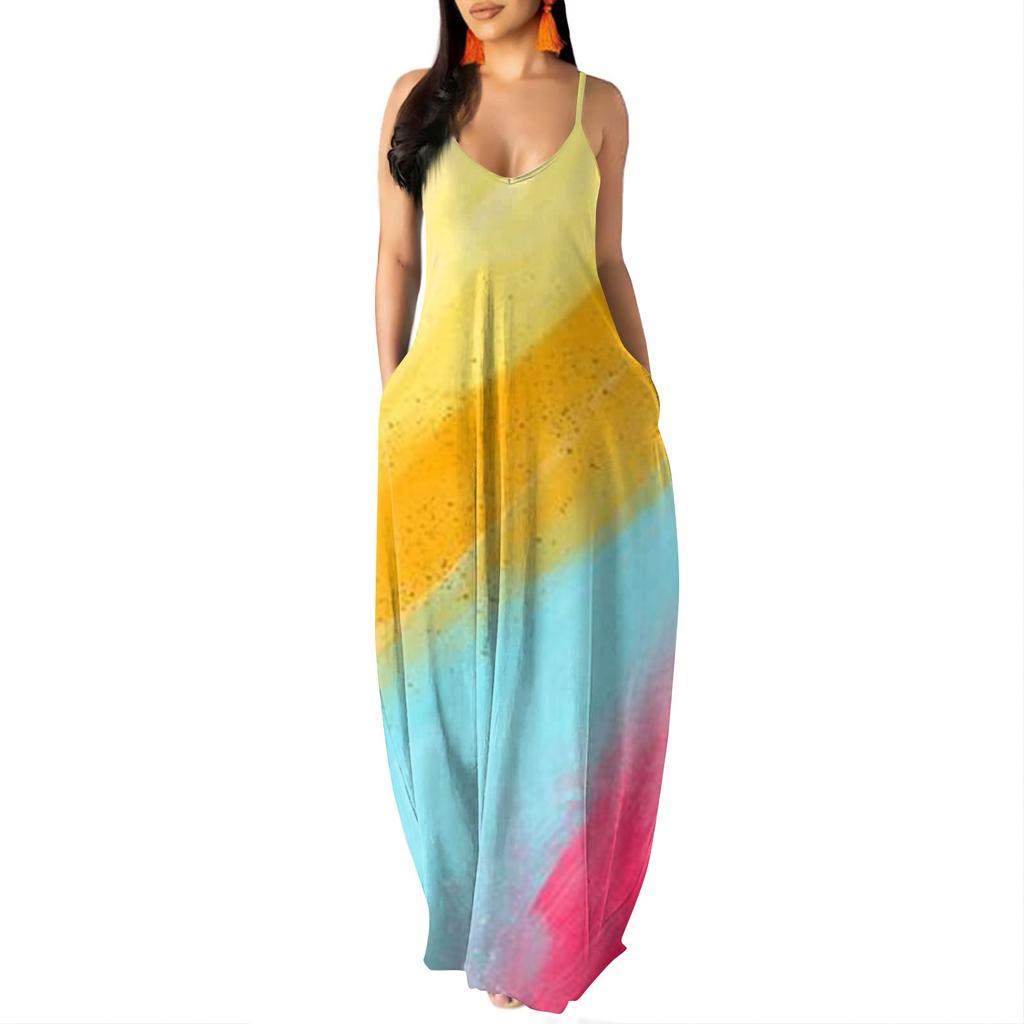 Женское платье без рукавов, повседневное платье длиной до пола