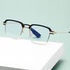 Fashion Square Reading Glasses Men Women Anti Blue Light Metal Frame Presbyopic Glasses Computer Eyewear +1.0 To +4.0
