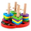 Stacking Puzzle Wooden Stand Ladybug Montessori Game
