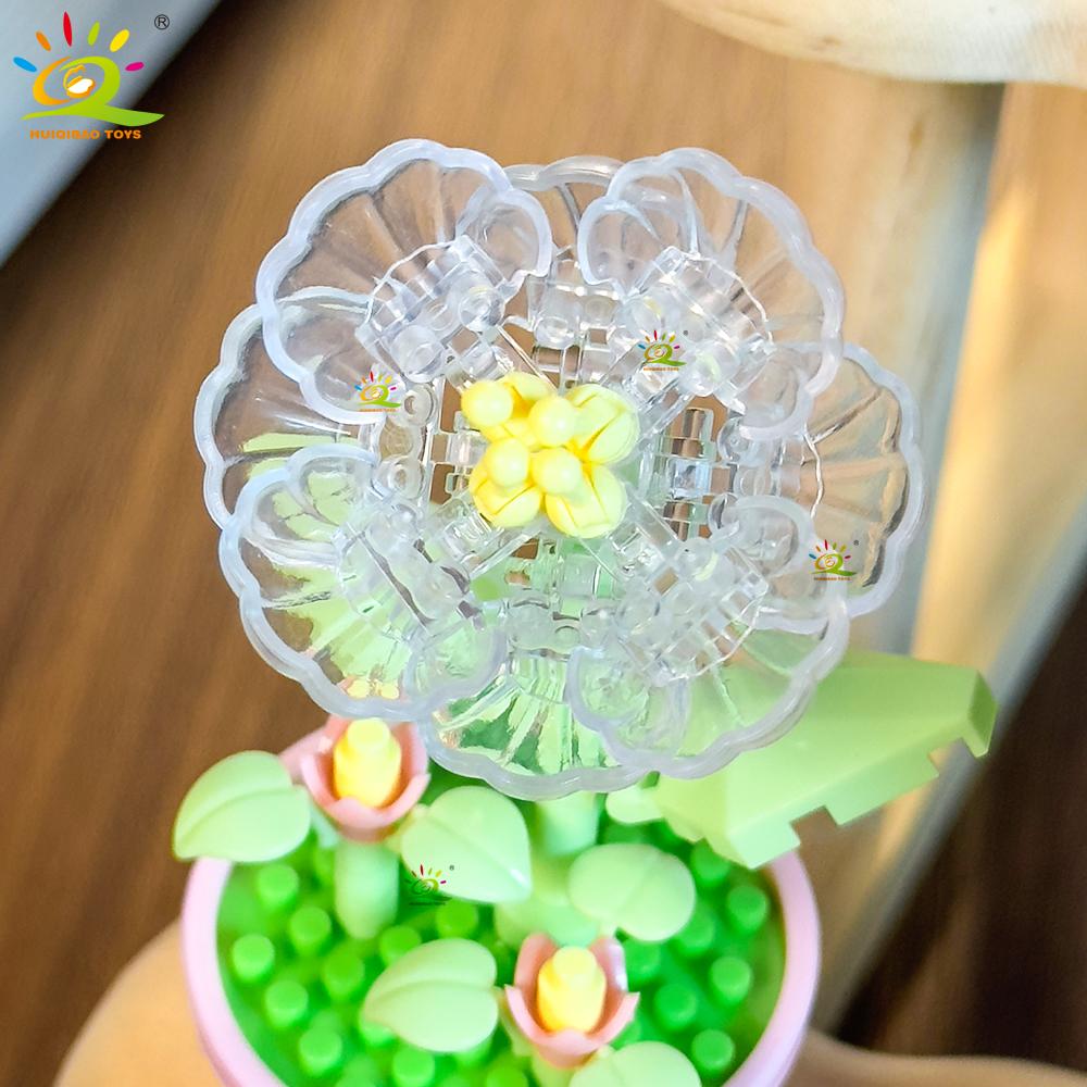 Нетоксичный Moc Цветок Суккулент В Горшке Модель Строительный Блок DIY Вечный Букет Домашний Настольный Декор Растения Кирпич Подарок Для Детей Детская Игрушка