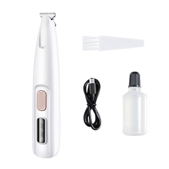Dog Paw Trimmer with LED Light 3-in-1 Electric Dog Hair Grooming Clipper Low Noise Cordless Rechargeable Pet Shaver for Paws Ears Face Rump