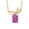 925 Sterling Silver / S925 Bird Pendant Necklace for Women 18K Gold Plated Luxury Amethyst Animal Jewelry Gift