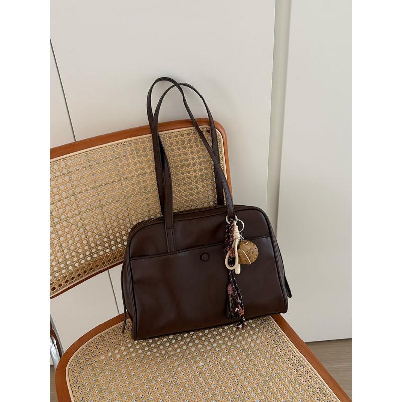 Корейская новая сумка-подушка Женская ретро сумка через плечо для работы, поездок, ручная сумка-тоут большой вместимости