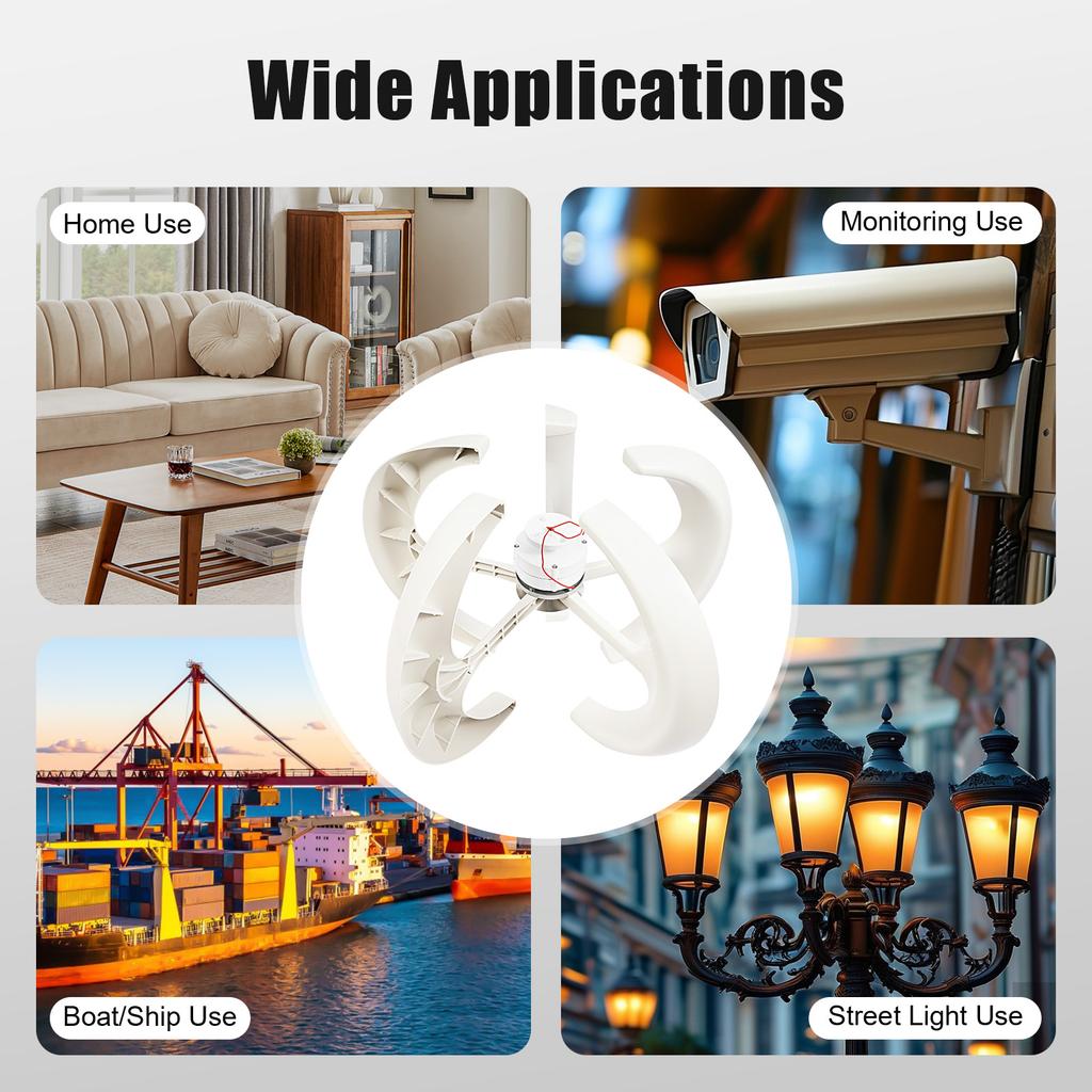 5 Лопастей Фонарь Ветряная Турбина Нейлоновое Волокно Ветряная Мельница Генератор PMG/MLG Мотор Фланец Контроллер Ветрогенератор 600 Вт 12 В 13 м/с