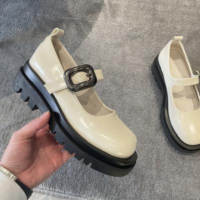 Модные AIYUQI 2025 Новые женские туфли Мэри Джейн на толстой подошве, туфли без ремешка, женские лоферы больших размеров, женская обувь Лолиты