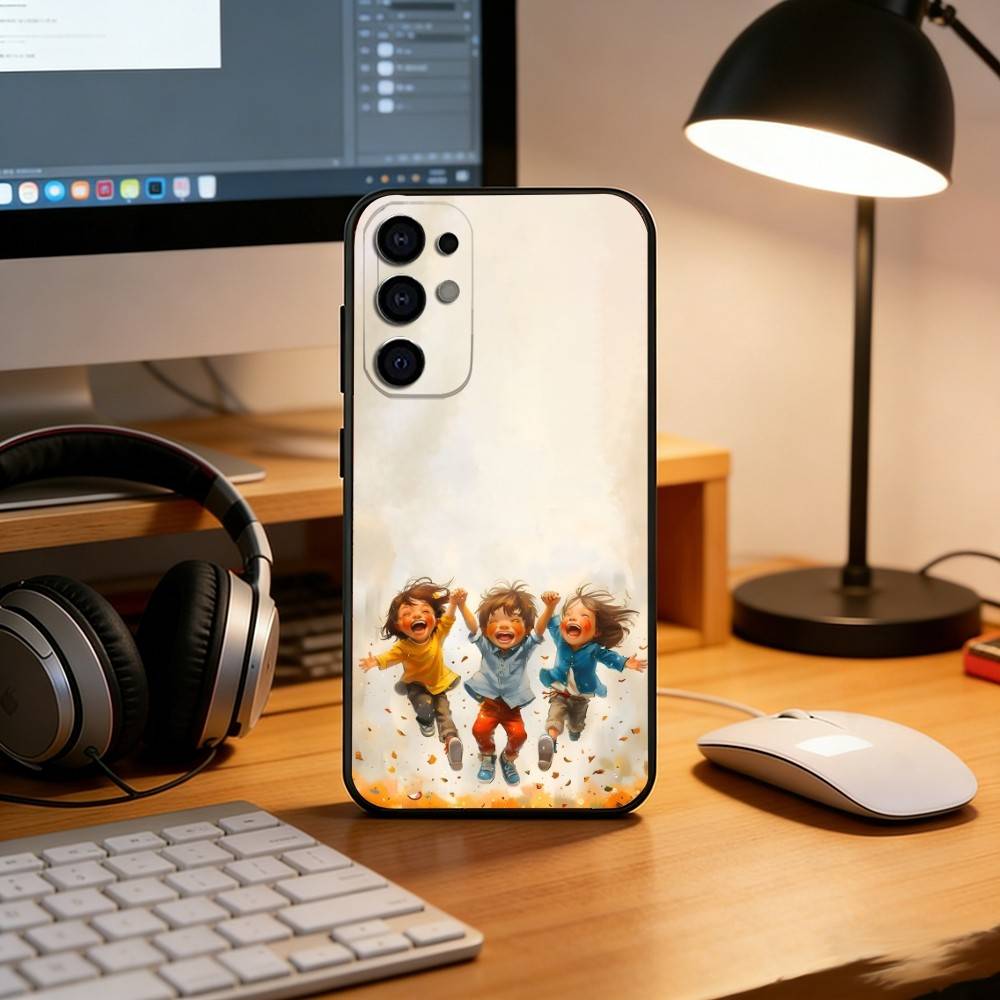 Kids Day theme Phone Case For Samsung S25,S24,S21,S22,S23,S30,Ultra,S20,Plus,Fe,Lite,Note,10,Black Cover