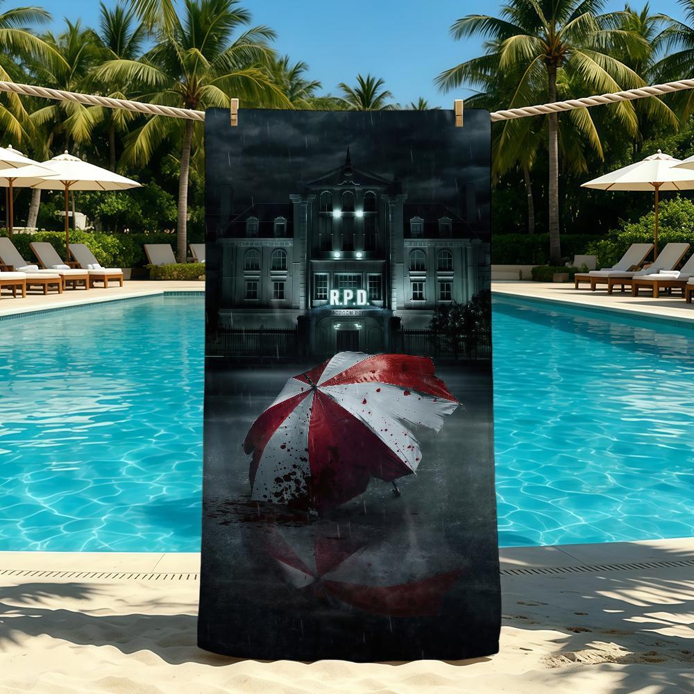 R-Resident E-Evil-ES Games Towel For Outdoor Camping Beach Towel Super Absorbent Quick-Drying Summer Towel