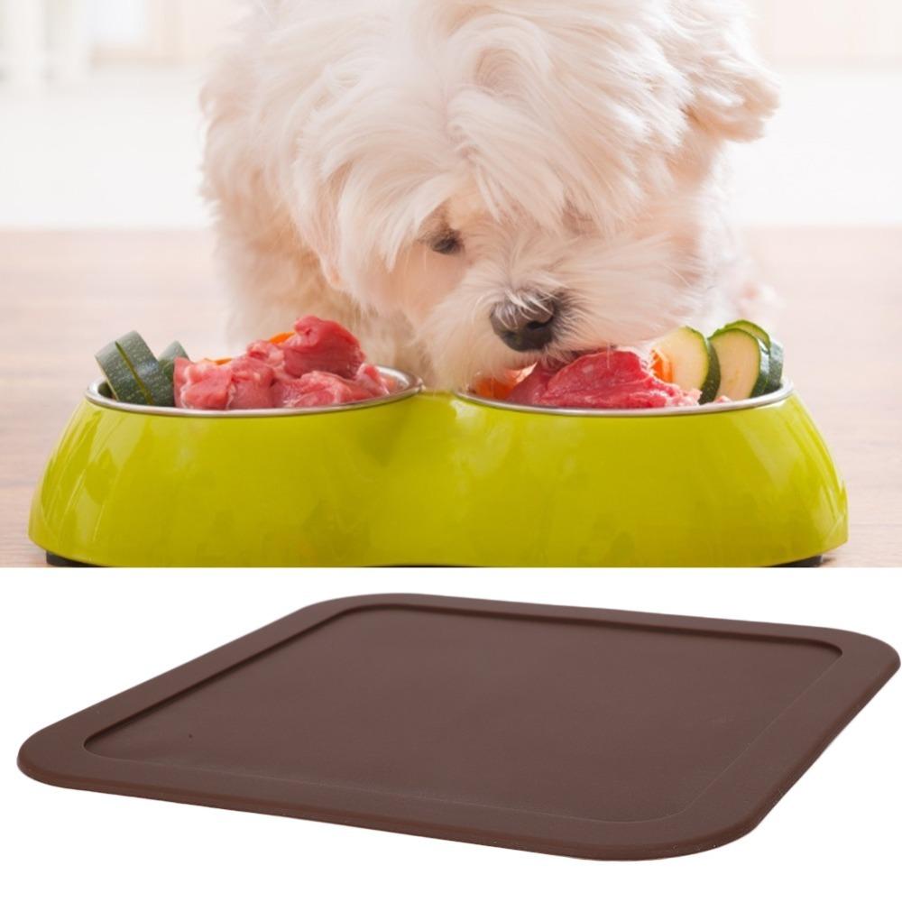 Tilt Proof Structure Pet Bowl Mat All-Weather Adaptable Non Slip Food Mat Indoor Floor Use