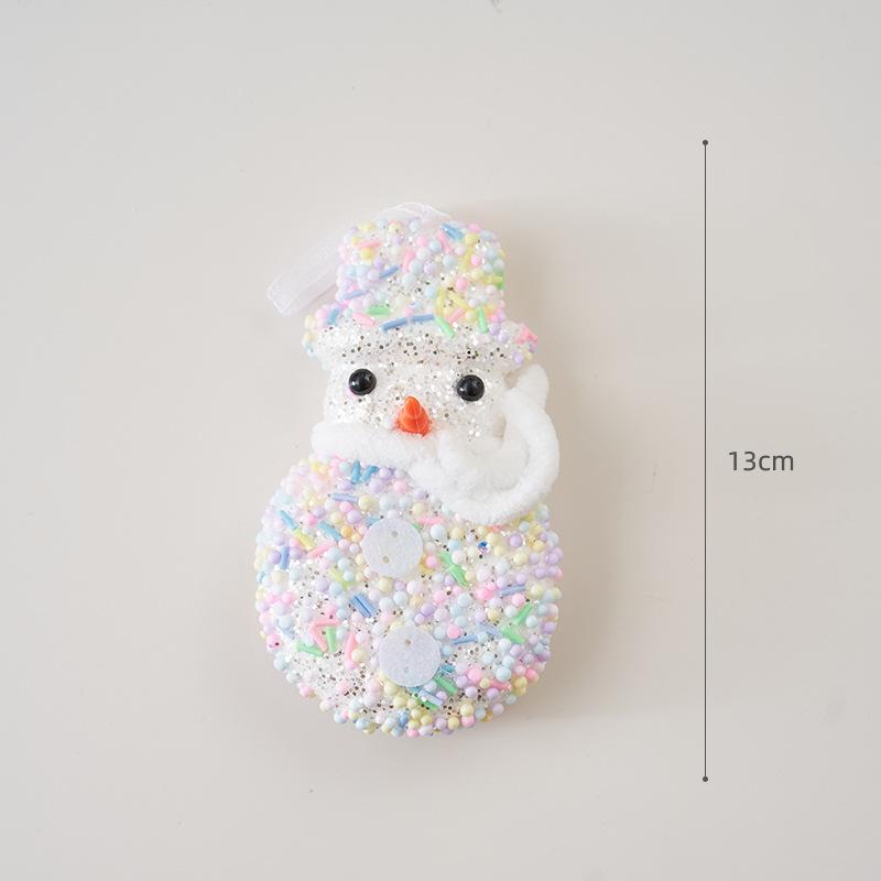 Christmas decorations pink candy Christmas cane snowman pendant Christmas tree decoration pendant window arrangement props
