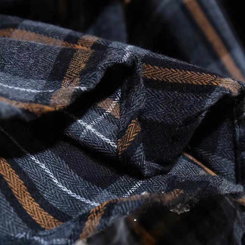 DIMANAF 2025 Осень-Весна Женские Новые Юбки Клетчатые Свободные Эластичные Плиссированные Длинные Юбки