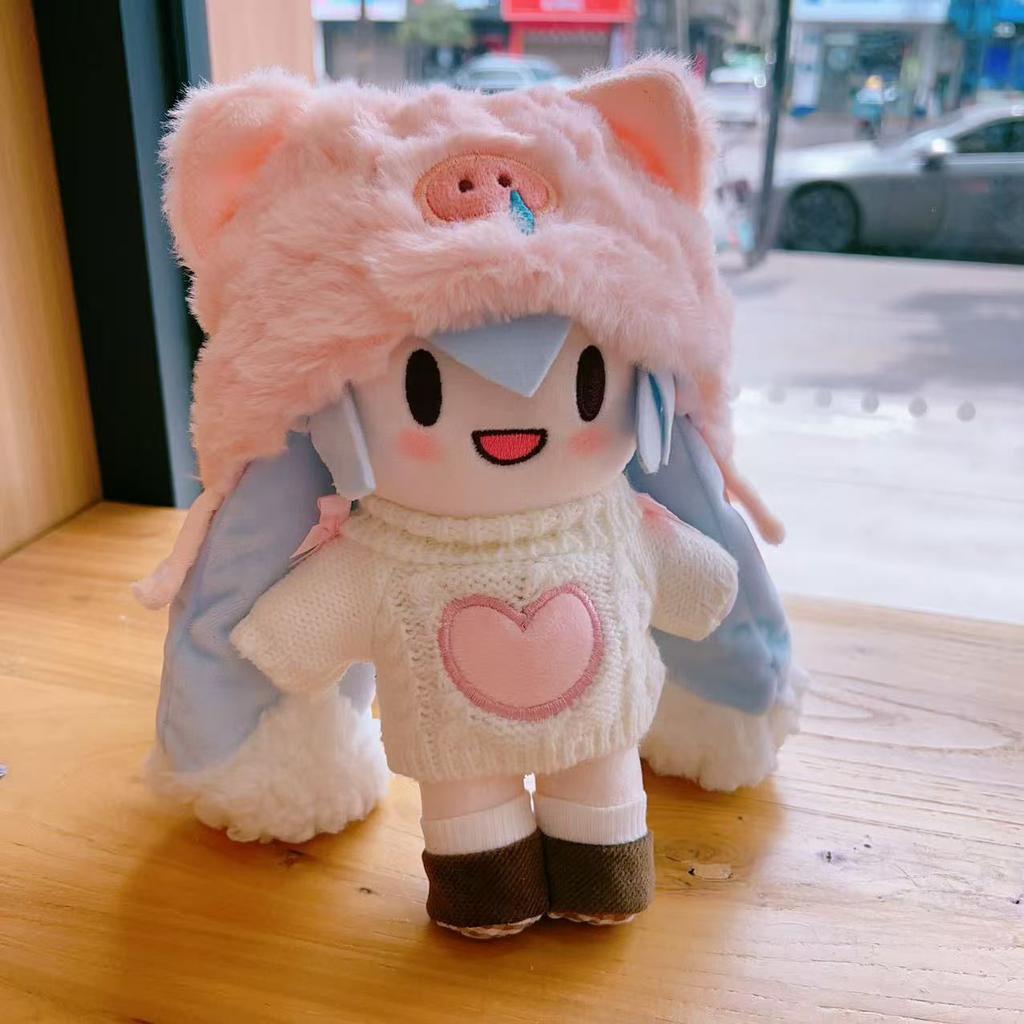 Kawaii Hatsune Miku Snow Princess Anime Cartoon Plush Doll Dress-Up Hatsune Miku Fufu Cute Doll Christmas Gift
