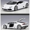 Масштаб 1/24 Welly Lamborghini Huracan LP610-4, модель автомобиля из сплава, литье под давлением, металлические игрушечные автомобили, модель автомобиля, коллекция высокой имитации, детские подарки