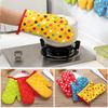 Heat Resistant Anti Hot Baking Tool Dot Mitts Thick Oven Gloves Microwave Insulation Cotton