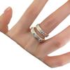 Sweet Aquamarine Zirconia Ring Women's Delicate Light Luxury Stellar Mango Design Sweet Cool Stackable Index Finger Ring