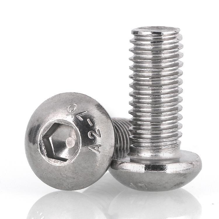 Винты с грибовидной головкой и шестигранным углублением под ключ из нержавеющей стали 304 (М5-М10)