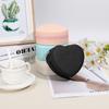 Heart-Shaped Jewelry Box Portable Travel Necklace Pendant Ring Earrings Storage PU Leather Zipper Cute Jewelry Organizer Box