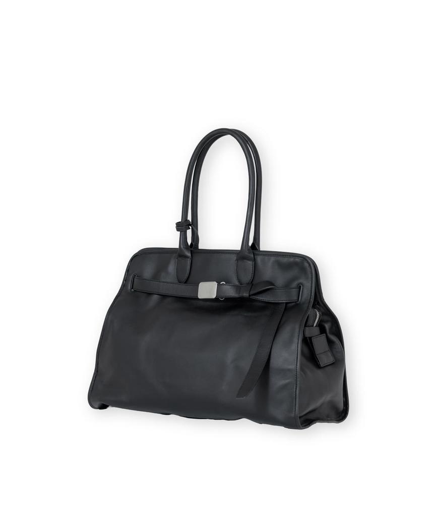 Brownyard Leather Buckle 17 Bag, Black