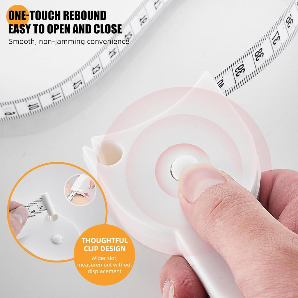 Automatic Telescopic Tape Measure Body Measuring Tape Sewing Ruler Tools Centimeter Tapes For Body Meter Measure White Tools