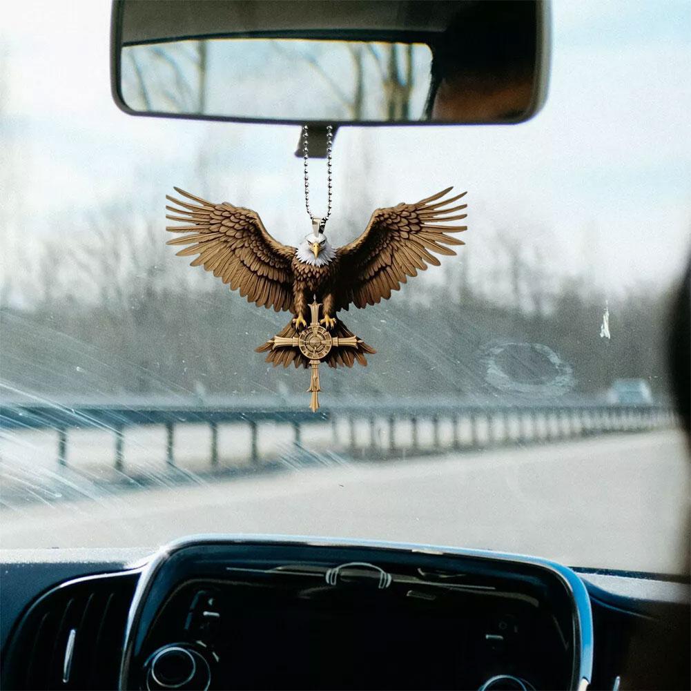 Зеркало заднего вида автомобиля подвесное украшение орел Иисус крест автомобильные аксессуары подвеска для салона Ca M5S6