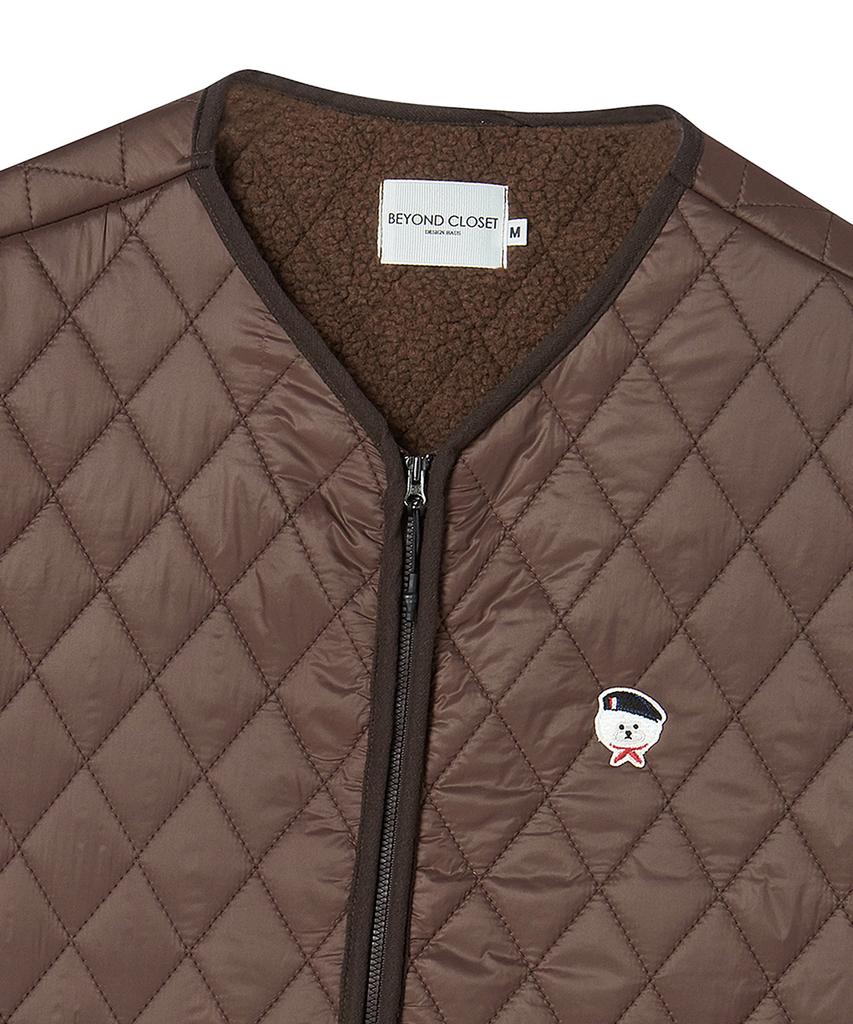 Beyond Closet Стеганый жилет с нашивкой Patch Point, 1 л, коричневый