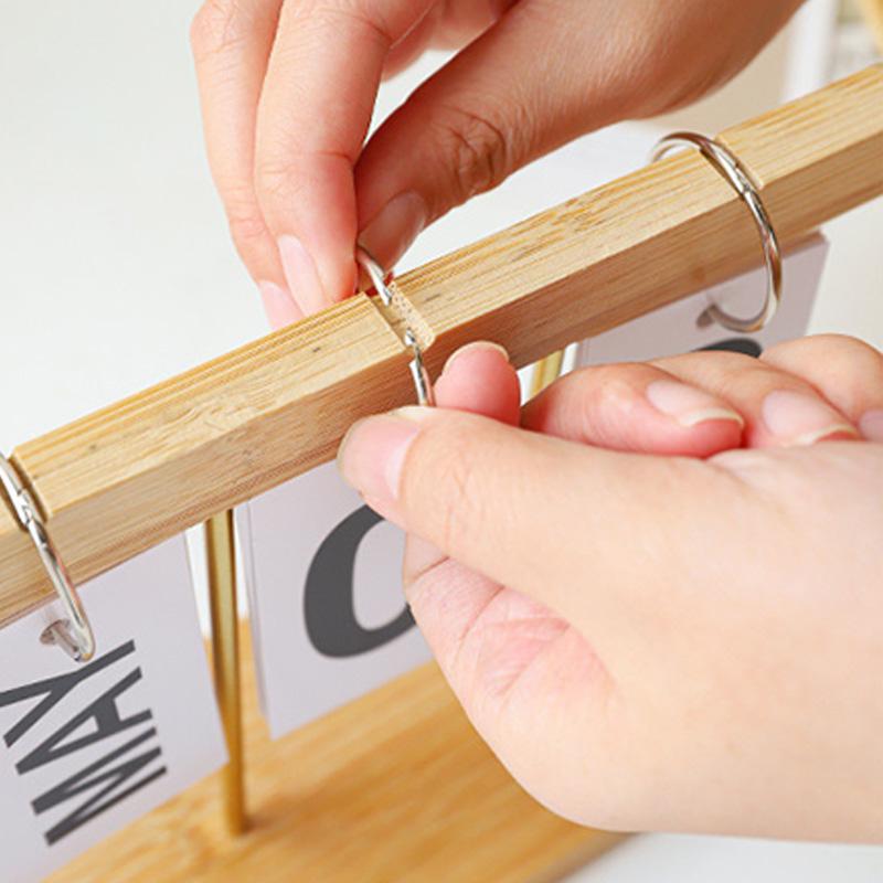 1 шт., ручное переворачивающееся стабильное основание, креативный вечный офис, товары для дома, деревянный календарь