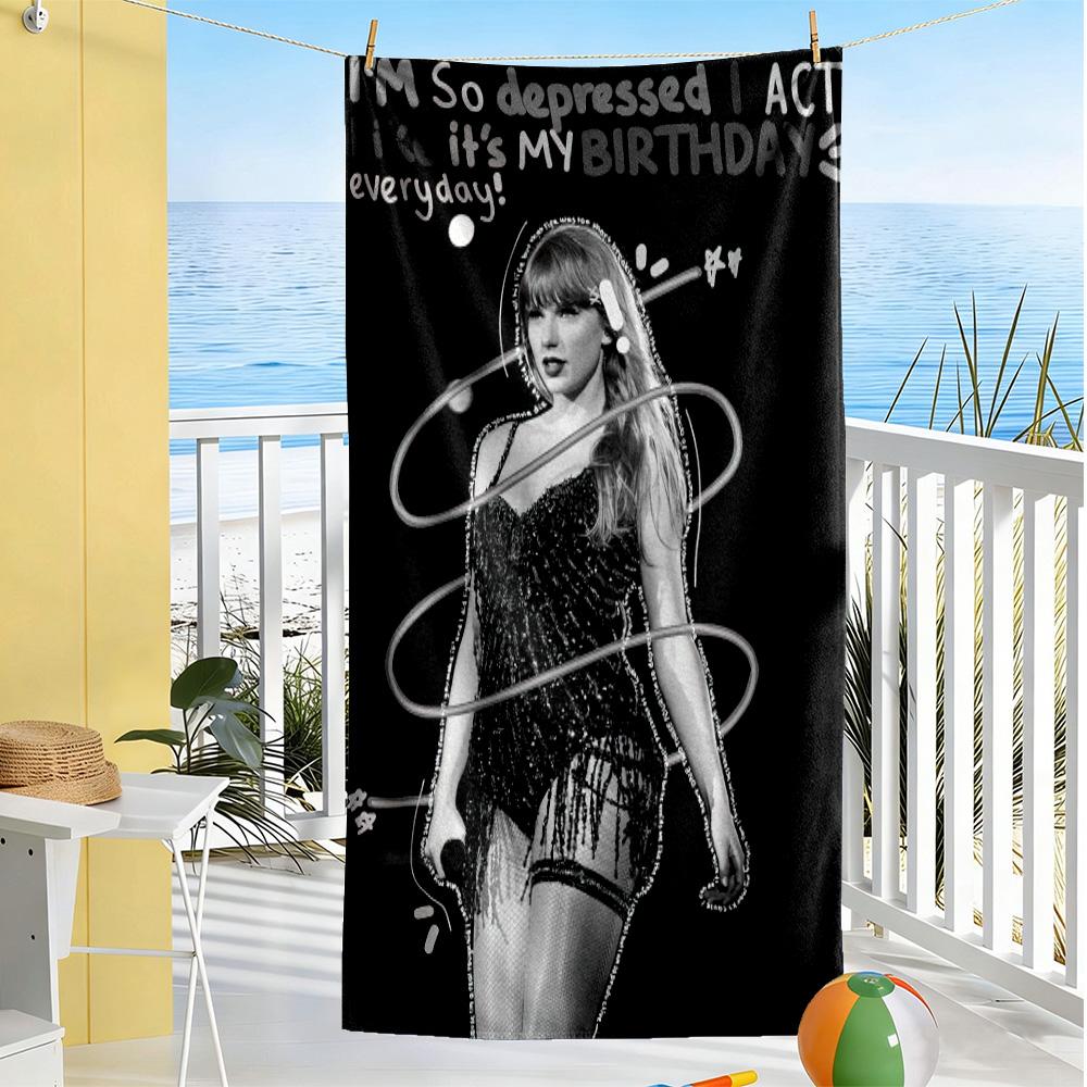 Taylor Swift Beach Towel Soft Durable Quick-Dry Comfortable Lightweight
