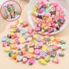 31/51/101pcs Mixed Polymer Clay Spacer Beads, Creative Soft Ceramic Decorative Beads DIY Summer Beach Ankle Bracelet Earrings Keychain