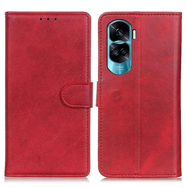 Для Honor 90 Lite 5G / X50i антицарапающий чехол для телефона из искусственной кожи с текстурой из коровьей кожи, чехол-кошелек с подставкой