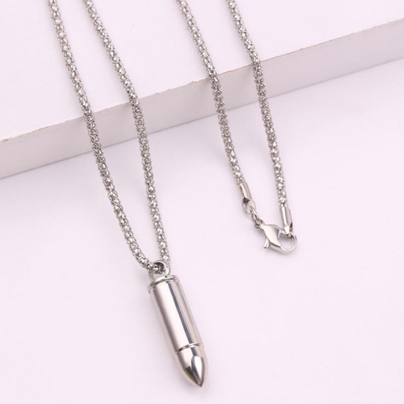 1шт пули кулон из нержавеющей стали для повседневного ношения классическое ожерелье для вечеринок