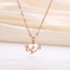 Love Track Necklace Female Niche Light Luxury Fashion High-end Love White Fritillary Pendant Gift