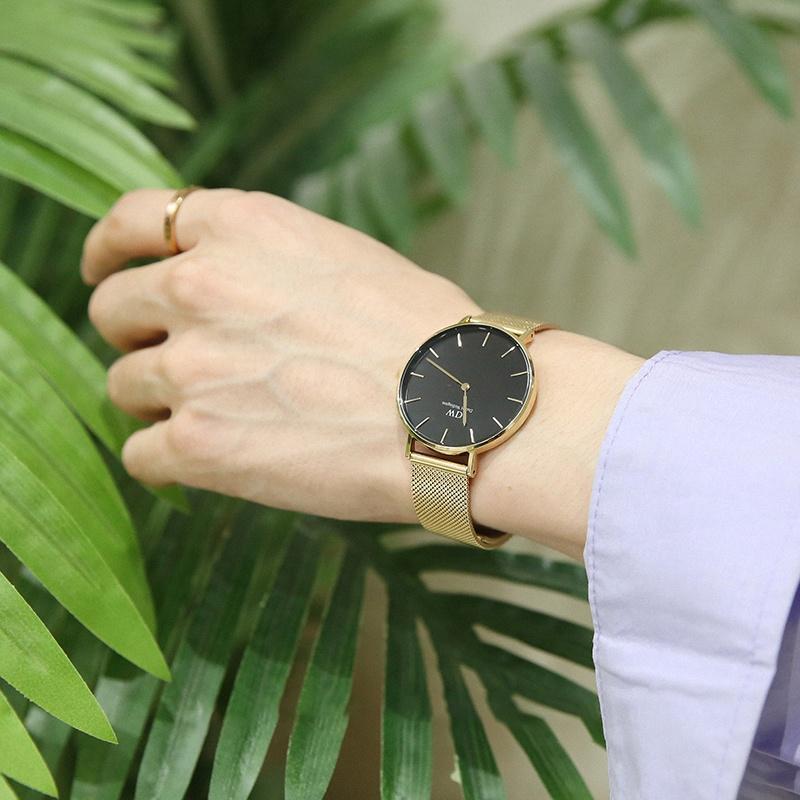 DANIEL WELLINGTON Европейские и американские часы Мужские часы кварцевый механизм стальной ремешок 36 мм белый циферблат мужские часы модные DW00100305