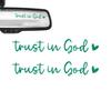 Стикер на стекло заднего вида "Доверяй Богу" Наклейки на машину 2 шт. Автонаклейки Аксессуары для стекла заднего вида Автомобильные наклейки и декали для