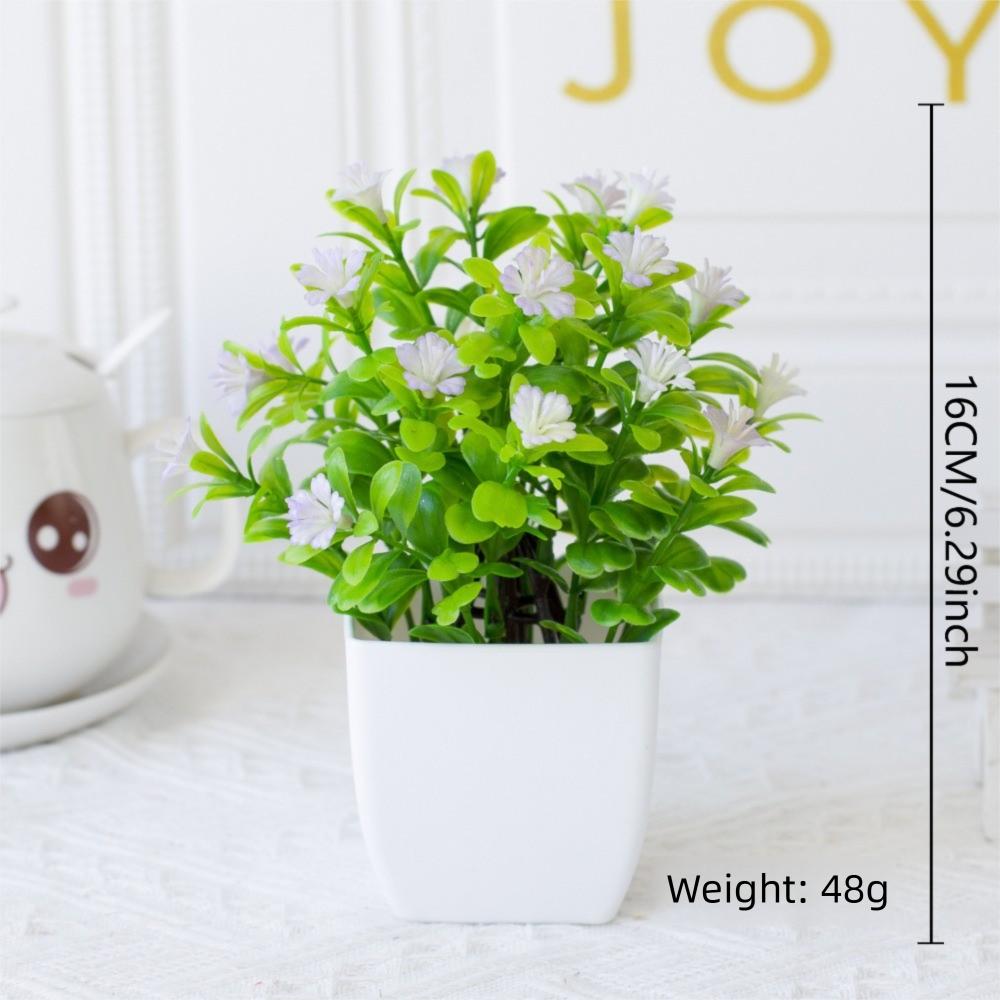 Fake Potted Flowers False Plants Simulated Tree Pot Plants Artificial Flower  Home Garden Decor