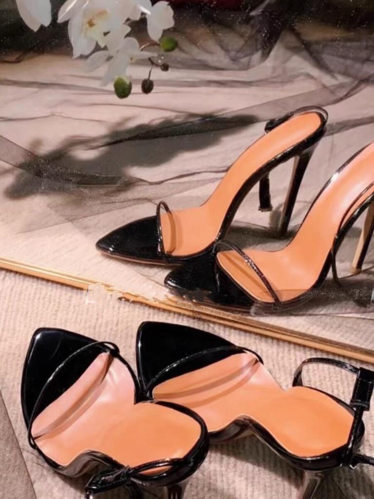 Сексуальные простые туфли на шпильках, летние женские босоножки, высокие каблуки 12 см, пряжка на щиколотке, модная обувь для вечеринки и свадьбы, женская обувь