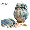 Creative Gift for Craft Lovers Ocean Treasures DIY Patchwork Ball Ornament Kit, Nautical Dolphin Fabric Making Marine Themed Handmade Decoration Set,