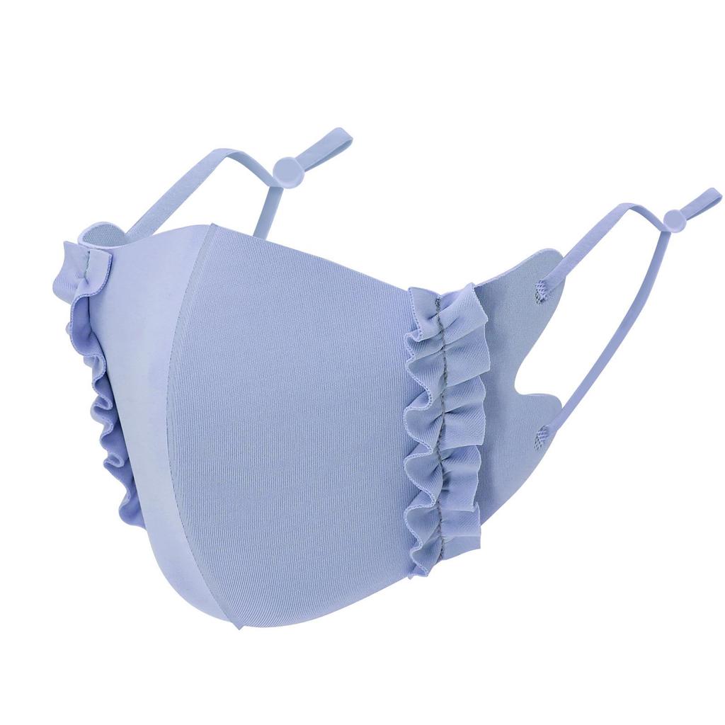 Маска Ice Silk 3D с регулируемым краем для ушей - карамельного цвета, тонкая, дышащая, солнцезащитная, из прохладной ткани