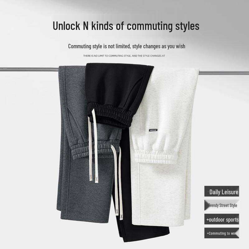 JEEP SPIRIT Men's 2025 Spring/Autumn Casual Straight-Leg Sweatpants