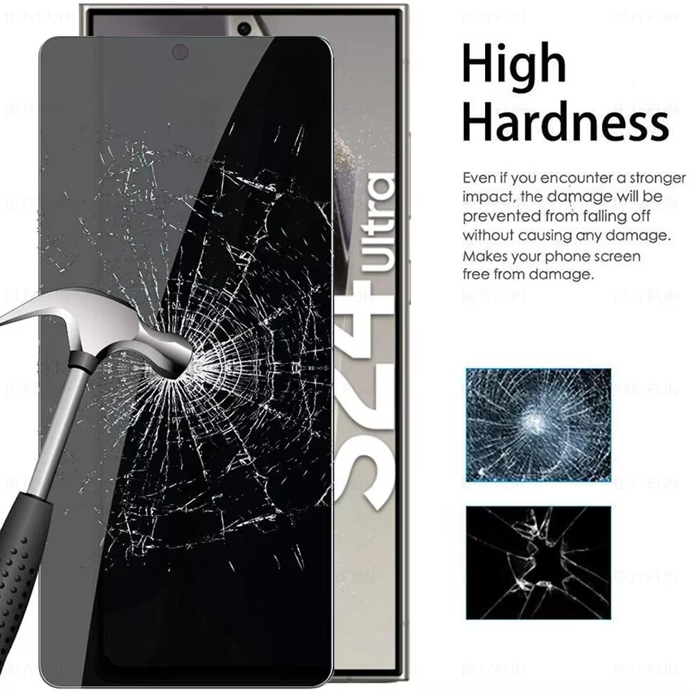 Защитное стекло с полной покрывающей поверхностью, разблокировка по отпечатку пальца, закаленное стекло для Samsung Galaxy S26 S25 S24 S23 S22 S21 S20 Ultra Plus FE Note 20, защитная пленка для экрана