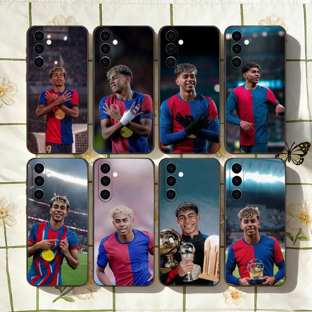 Футбольный чехол для телефона King Y-Yamals №19 для Samsung Galaxy A73, A72, A71, A70, A53, A52, A51, Мягкий силиконовый черный чехол