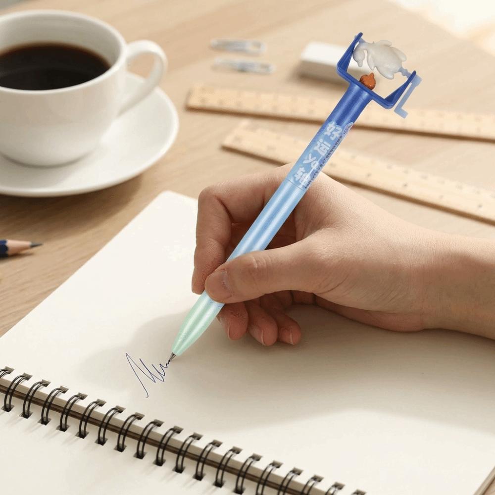 0.5 Tip Rotating Refill Pen Novelty Writing Pen Cute BBQ Theme Color-Changing Pen Office Use