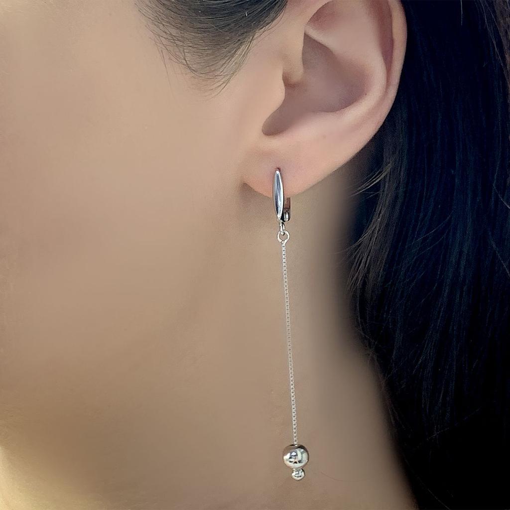 Серебряные серьги без камней (2048404)