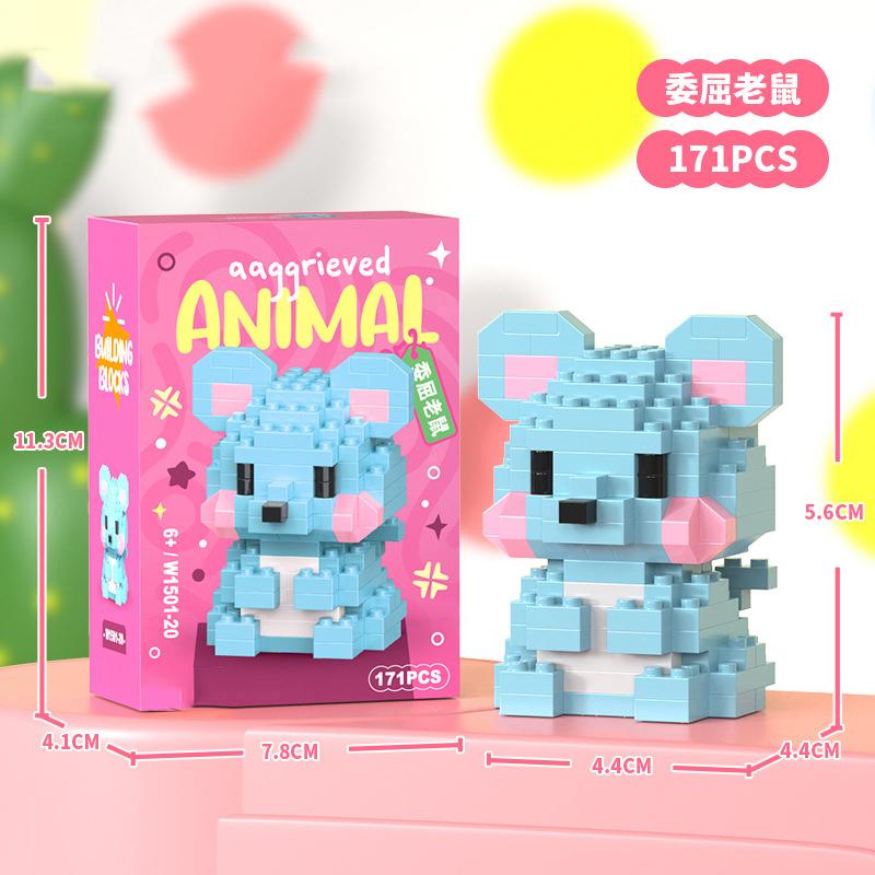 Animal Cat Bricks Constructor Set Micro Building Blocks Children Toy Adult Particle Building Block Dog Mini Toys Home Decoration