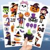 Set of 10 Temporary Stickers for Kids Halloween Themed Decals Costume Decoration Waterproof Body Art Accessories