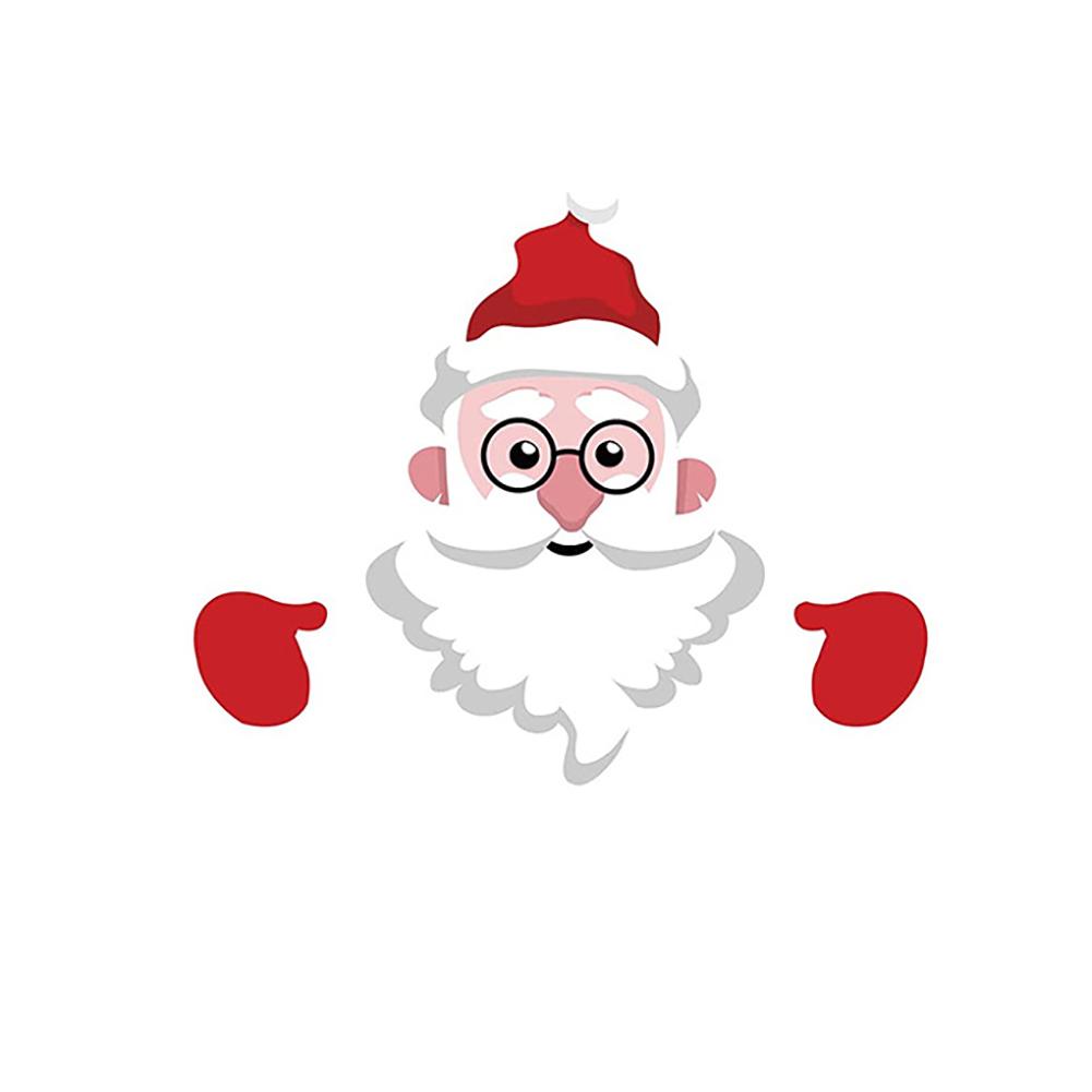 Decorative DIY Christmas Fence Peeker Festival Garden Hanging Decoration Home Outdoor Garden Patio Fence Lawn Sign Decorations